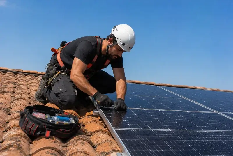 Maintenance et monitoring de panneaux solaires à Rivel